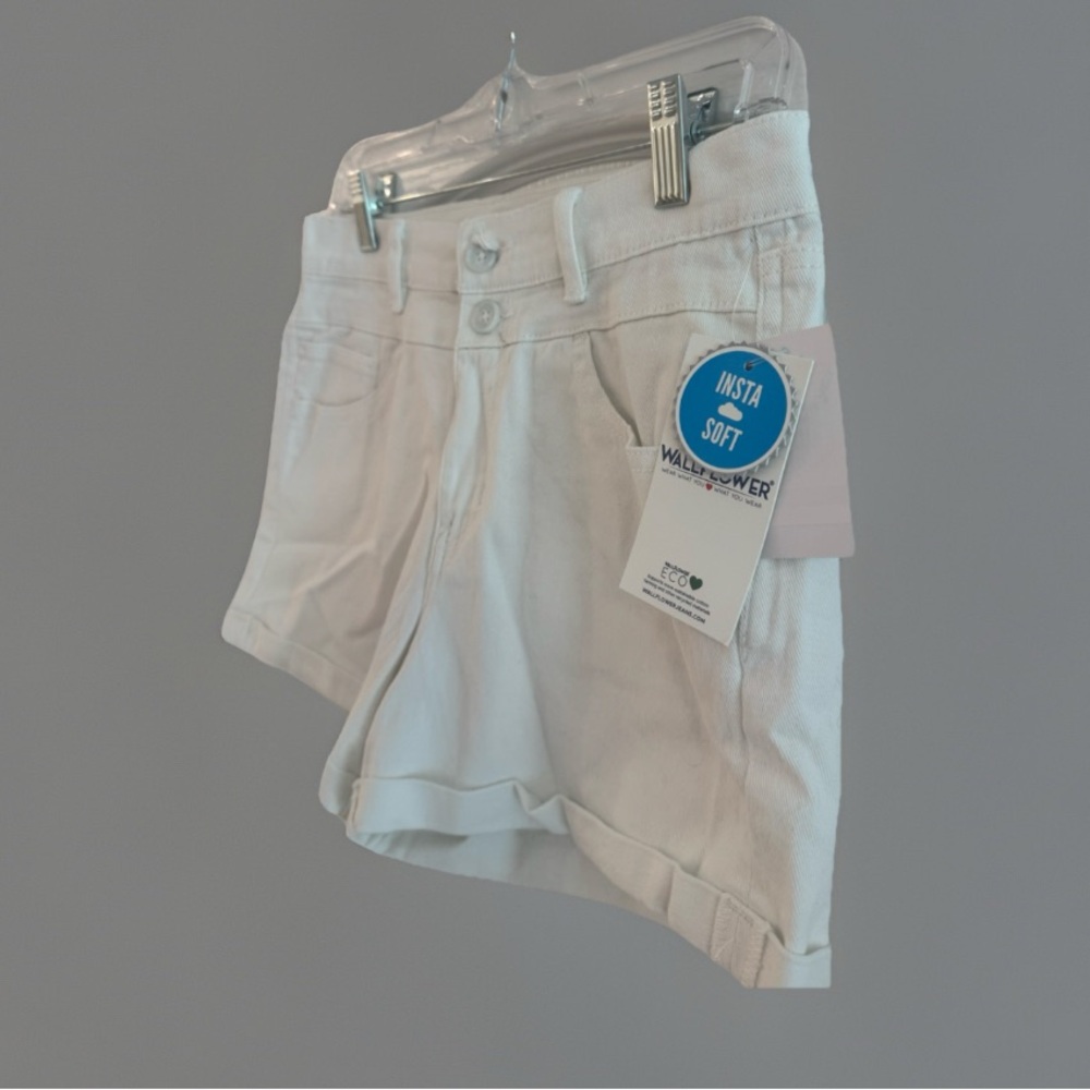 Wallflower White Jean Shorts Juniors